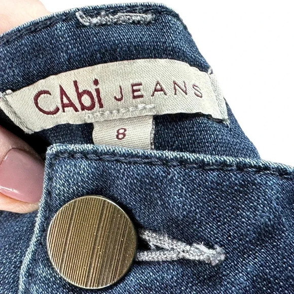Cabi Size 8‎ Dark Wash Denim Jeans Classic Everyday Casual Style Skinny Stretch - Picture 5 of 6
